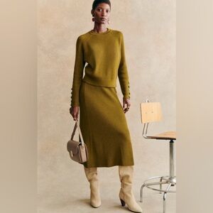 Sezane Sami Sweater Olive Green Médium